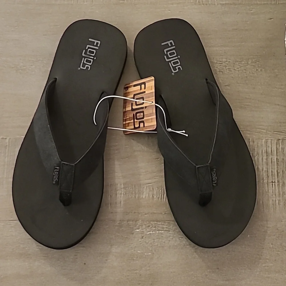 Flojos Classic Black Sandals